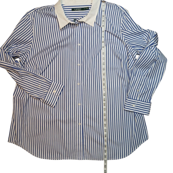 Lauren Ralph Lauren Striped Button Down Shirt NWT - Picture 8 of 9